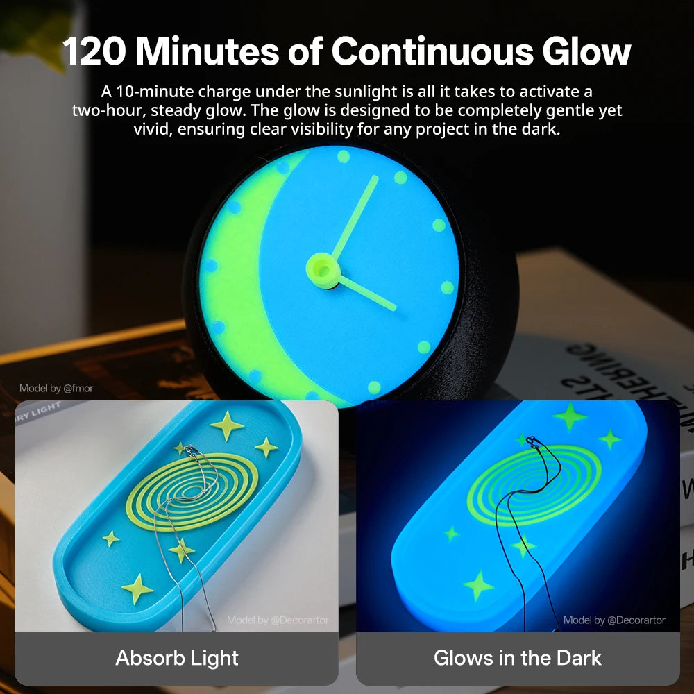 ANYCUBIC Glow Filament 3D Printer Luminescent PLA Glow in The Dark ECO-friendly Luminescent Materials for Kobra S1 Kobra X