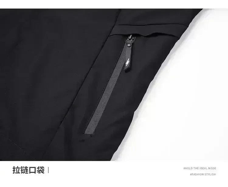 Men's Lightweight Hooded Hiking Jacket 2026 Solid Color Breathable Wear-Resistant Outdoor Casual Daily Wear
