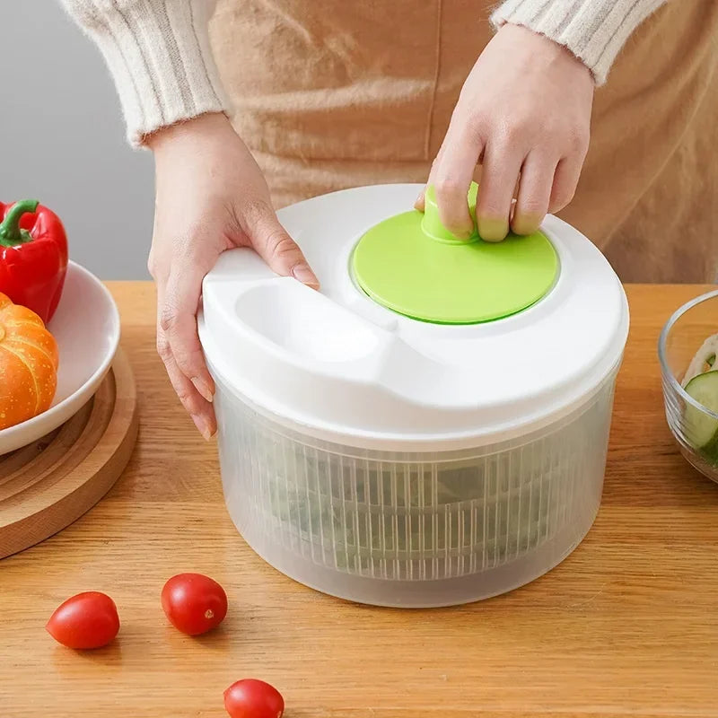 Lettuce Drain Basket  Multifunctional Household Manual Vegetable Dehydrator - Salad Spinner with Fruit,  Home Kitchen Gadgets