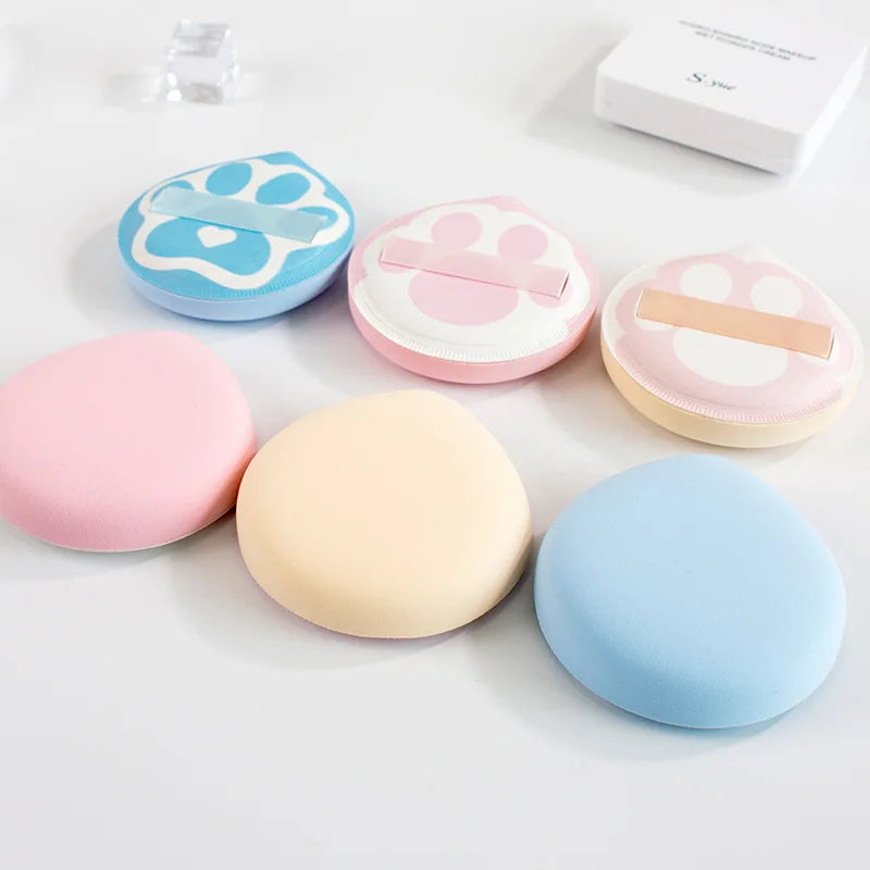 Cute Powder Sponge Puffs Foundation Cream Cushion Puff Cat Claws Shape Makeup Sponge Air Cushion Beauty Cosmetics Tools Portable