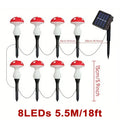 Outdoor LED Mushroom Decor Courtyard Lights Solar Power Waterproof Solar Path Ground Lights for Villa Walk Street Lawn Decor