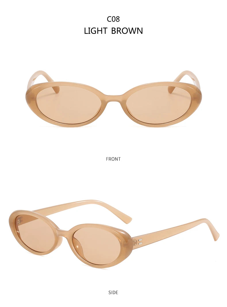 4pcs/7pc Small Oval Sun Glasses Vintage Oval Sunglasses 2024 Men Small Oval Sun Glasses Retro Fashion Women Sun Glasses Oculus ﻿