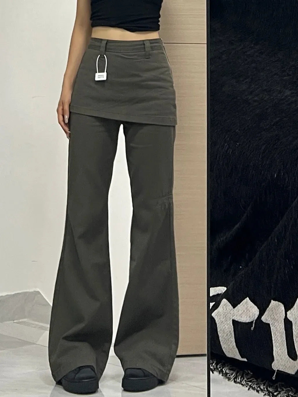 Women Flare Jeans Fashion Street Style Bell Bottom Denim Pants Lady Design Sense Niche Y2K Punk Long Trousers