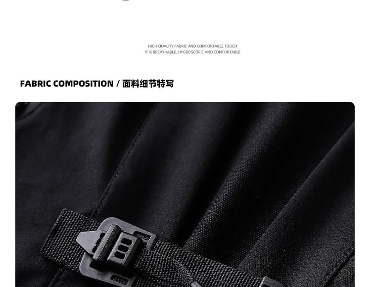 2023 Ribbon Hip Hop Punk Techwear Kimono Oversized Shirts Mens Japan Style Harajuku Casual Cargo Shirt Cloak