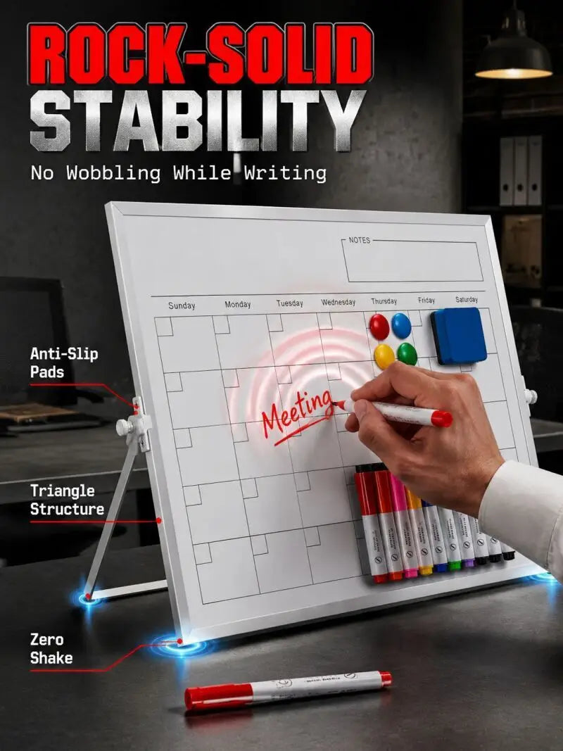 Home use calendar drawing board planner board double-sided whiteboard folding stand type magnetic for teaching office