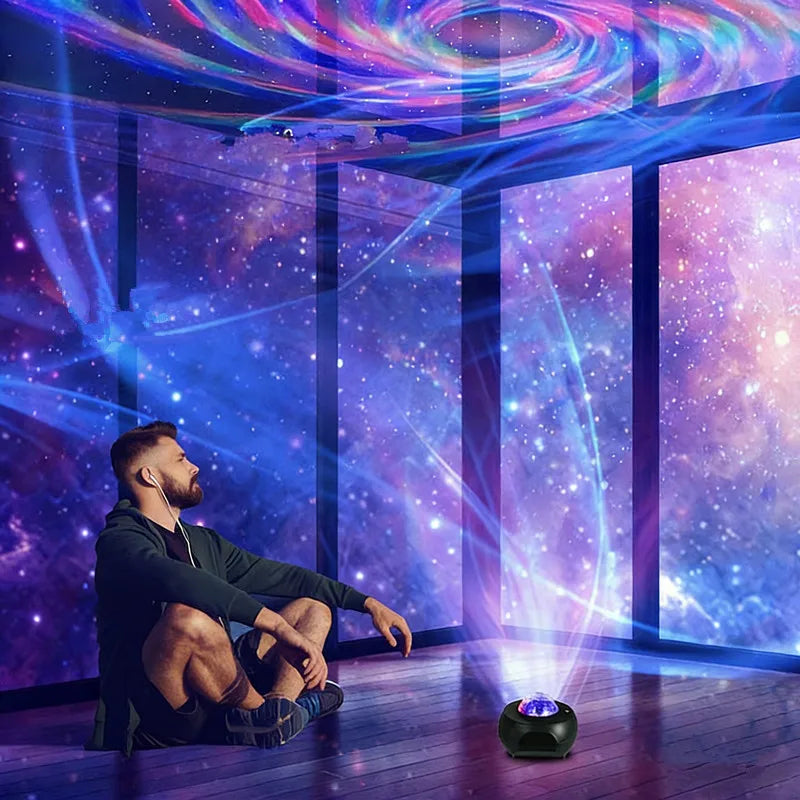 Galaxy Projector, Northern Lights Projection Lamp, Small Night Light with Timer and Remote Control for Bedroom and Living Room