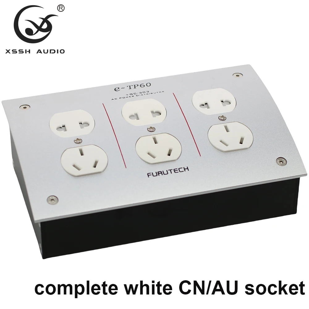 AU CN EU US Power Outlet Duplex HiFi XSSH Schuko AC Power Distributor 125V-250V 50/60Hz 15A 1875Wmax IEC Inlet Electrical Socket