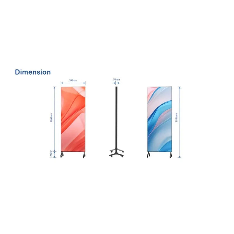 Shopping mall advertising indoor module mobile panel Led poster display double-sided digital signage totem video wall