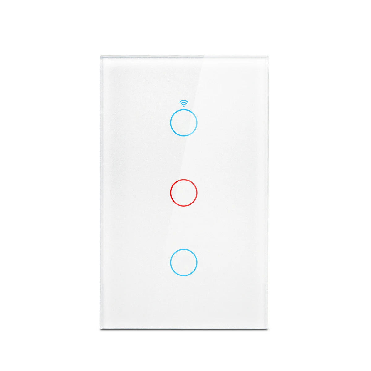 Smart Wifi Touch Switch Neutral Wire/No Neutral Wire Required US 1/2/3/4 Gang Light Switch Works with Tuya Smart Life App