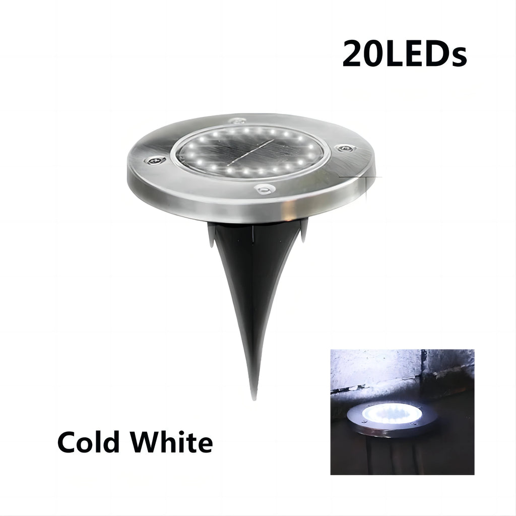 8/20 LED Solar Power Disk Light Outdoor Garden Solar Underground Light Deck Light Spotlight Buried Solar Led Lamp Garden Decor