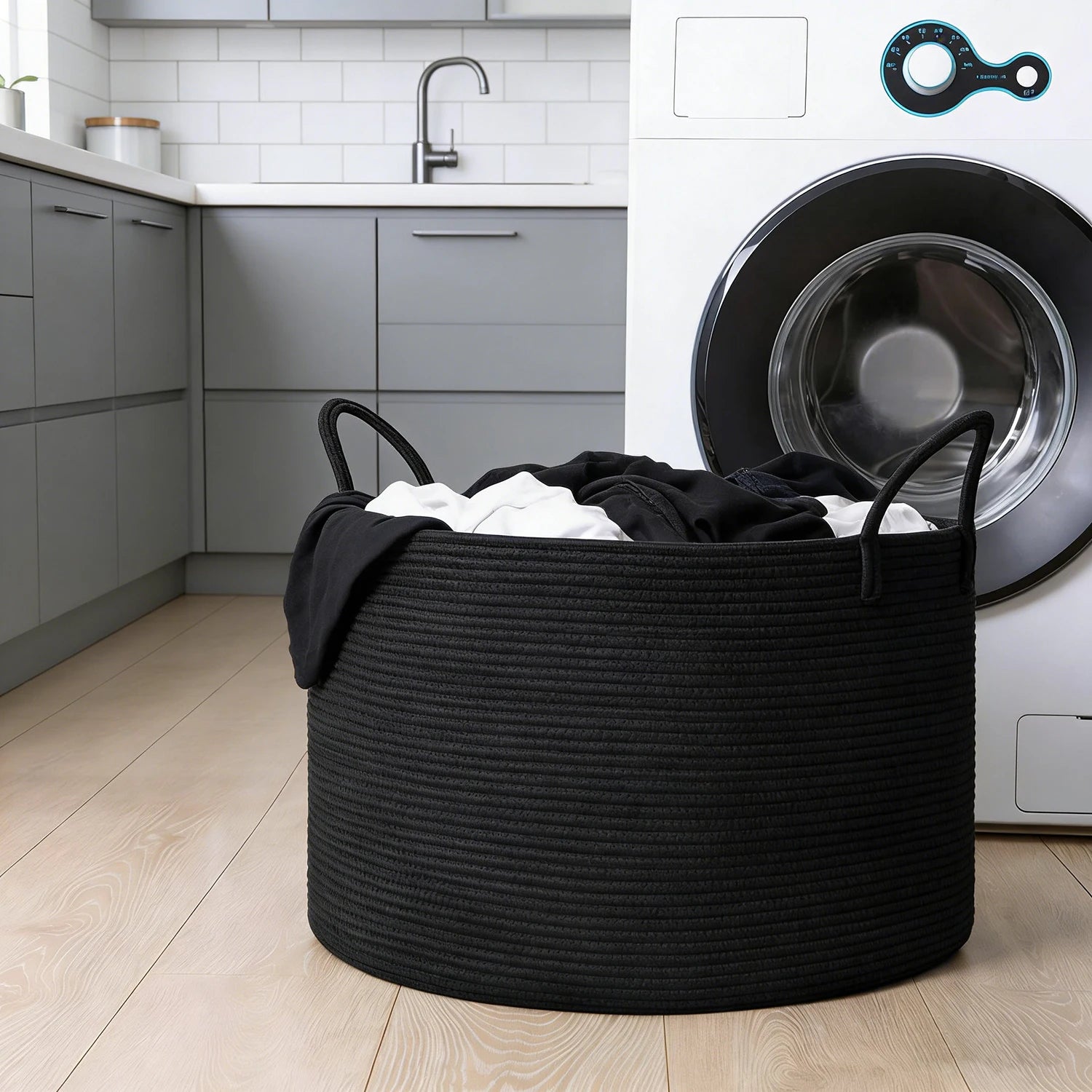 Extra Large Storage Basket, 70L Woven Blanket Storage for Living Room, Round Basket for Clothes, Big Laundry Hamper