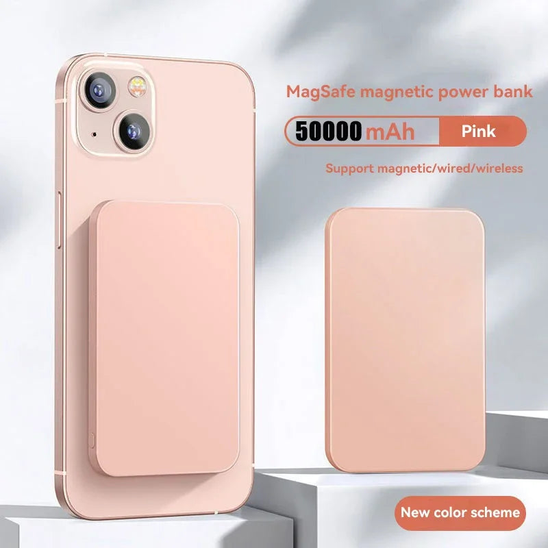 50000mAh Magnetic Power Bank PD 22.5W Wireless Fast Charger For Magsafe Portable Auxiliary Battery For iPhone 17 16 Xiaomi 17