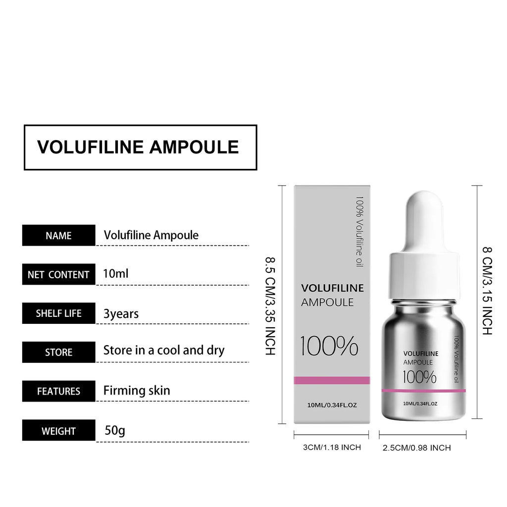 100% Volufiline Ampoule Serum Deep Hydration Moisturizing Revitalize Refresh Non-sticky Boost Skin Elasticity Gentle Easy Absorb