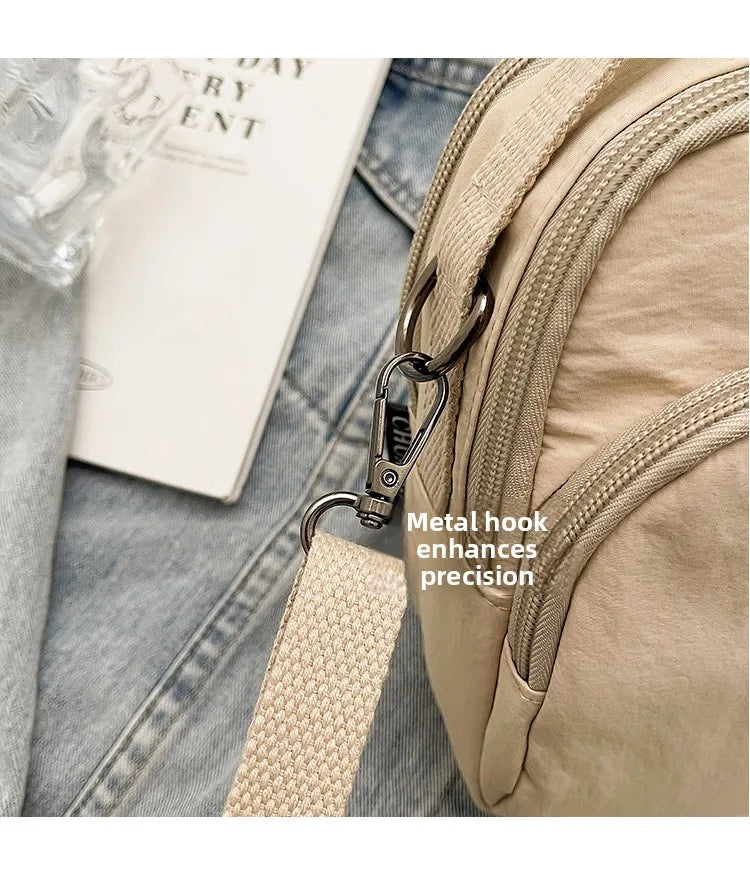 Casual Oxford Fabric Mobile Phone Bag Women's Crossbody Bag Lightweight Trendy Single Shoulder Canvas Bag for Walking