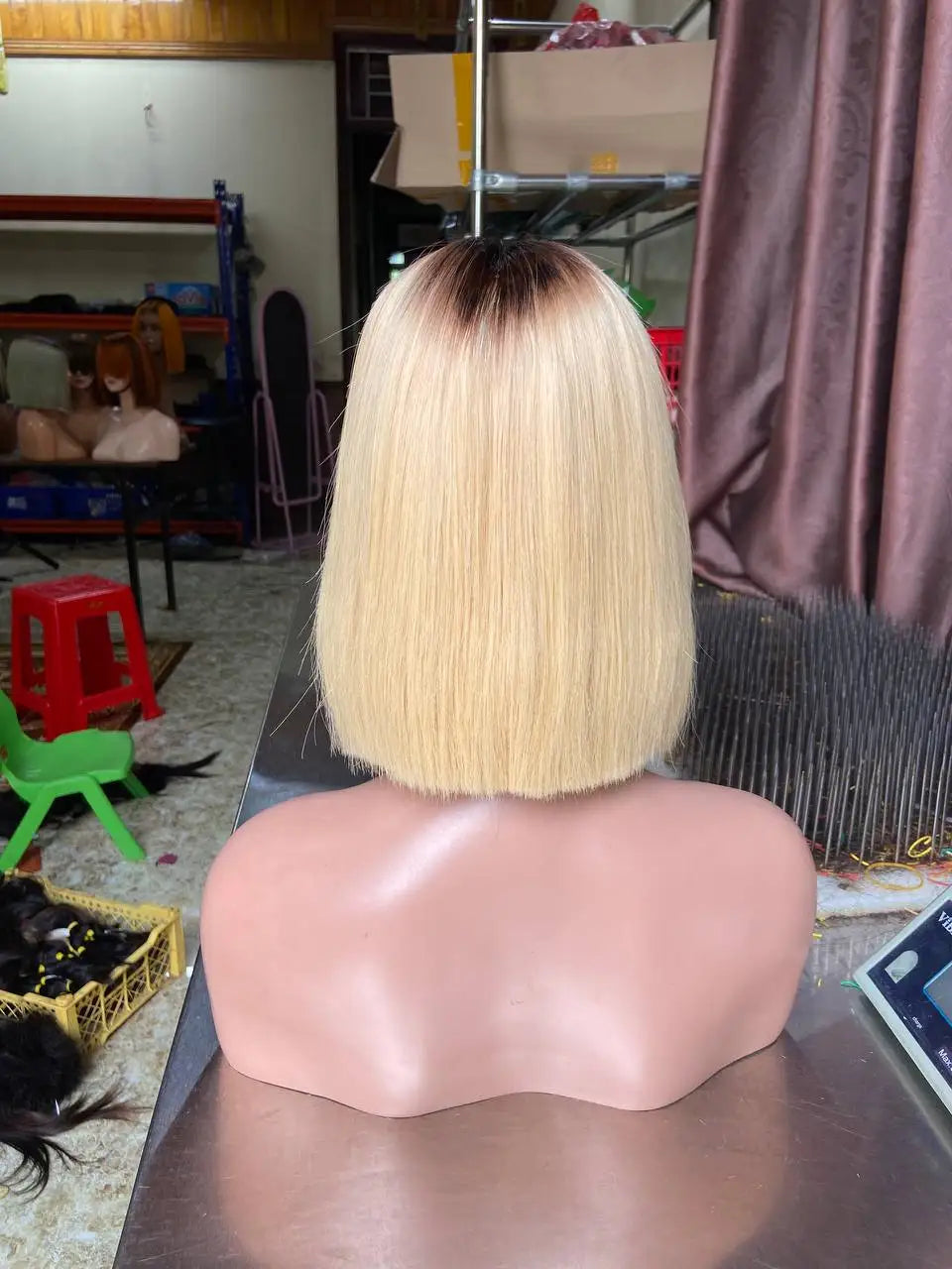 Wholesale Vietnamese Raw Hair Wigs Short Blond Human Hair Wig Glueless 613 Transparent HD Lace for Black Women Styles