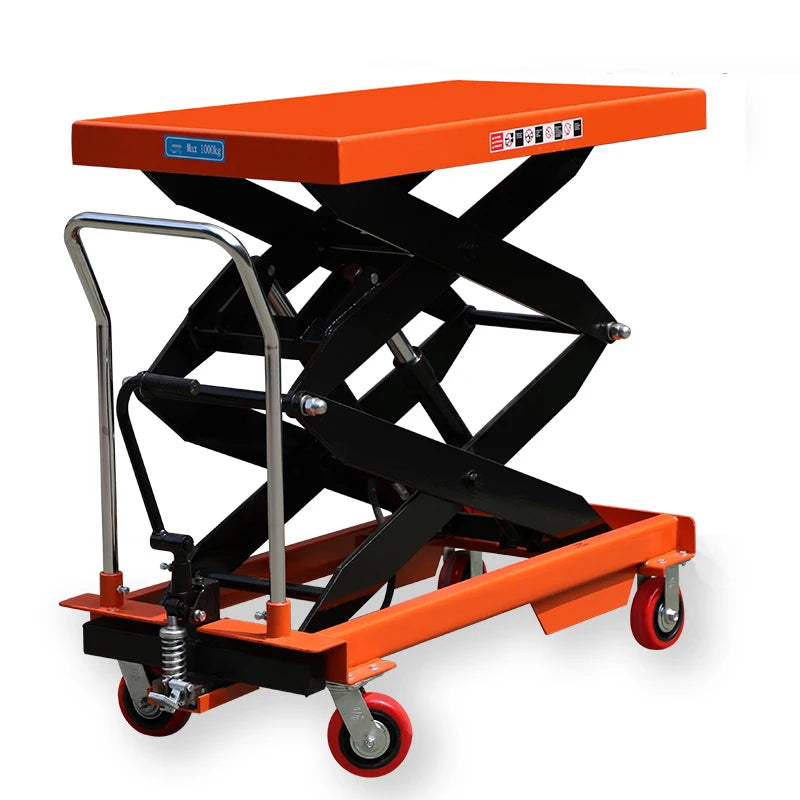 Easy Use Transport Cart Electric or Semi-electric Table Mobile Hydraulic Scissor Lift Platform