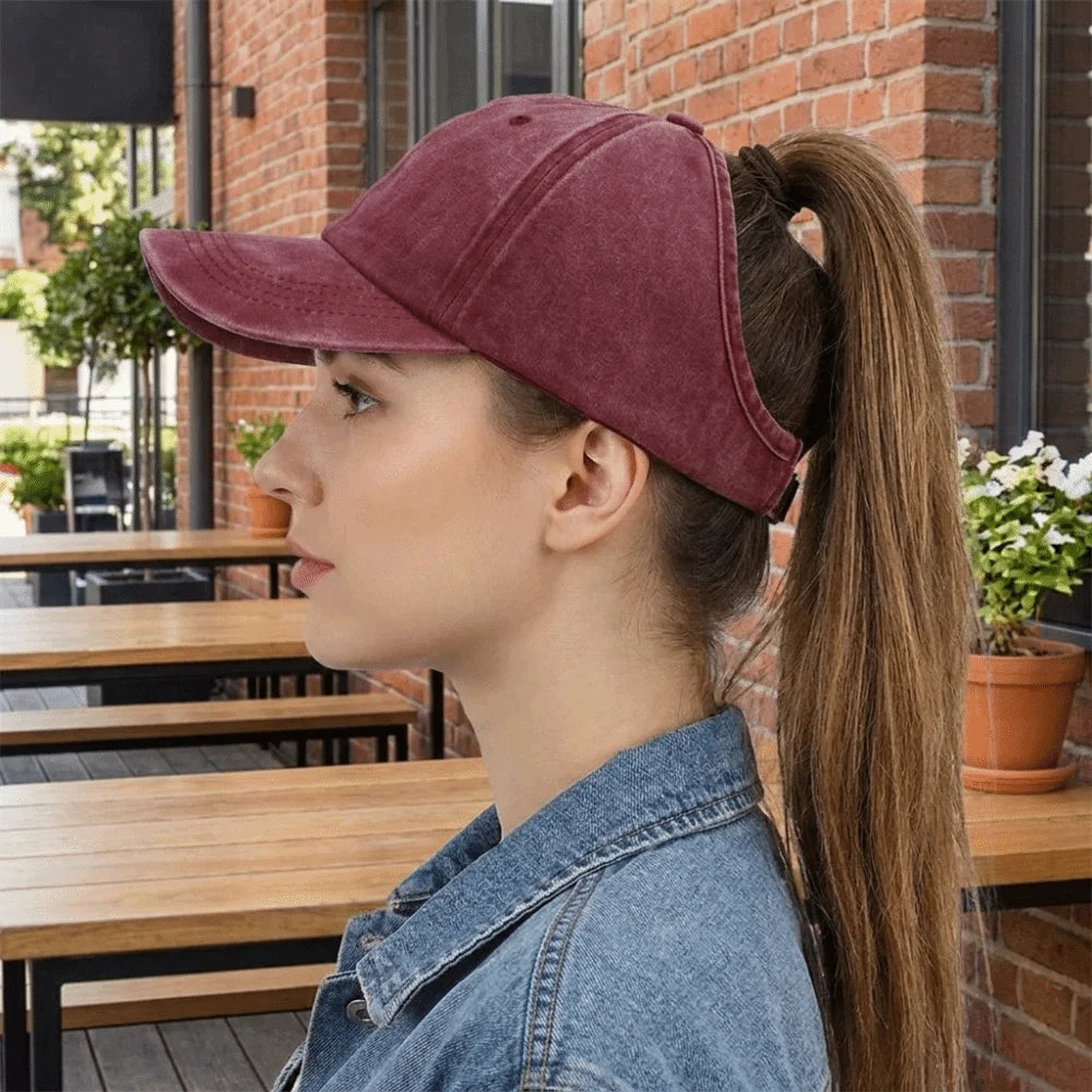 Visor Cap Solid Color Washed Baseball Cap Hip Hop Adjustable Empty Top Hat Snapback Cap Sunscreen Sun Protection Peaked Hat Men