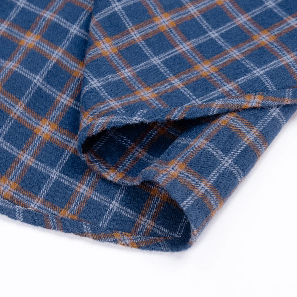 Vintage Men's Flannel Shirts with Pocket Long Sleeve Brushed Shirt for Men Warm Casual Soft Cotton 100% Button Down Plaid Shirt