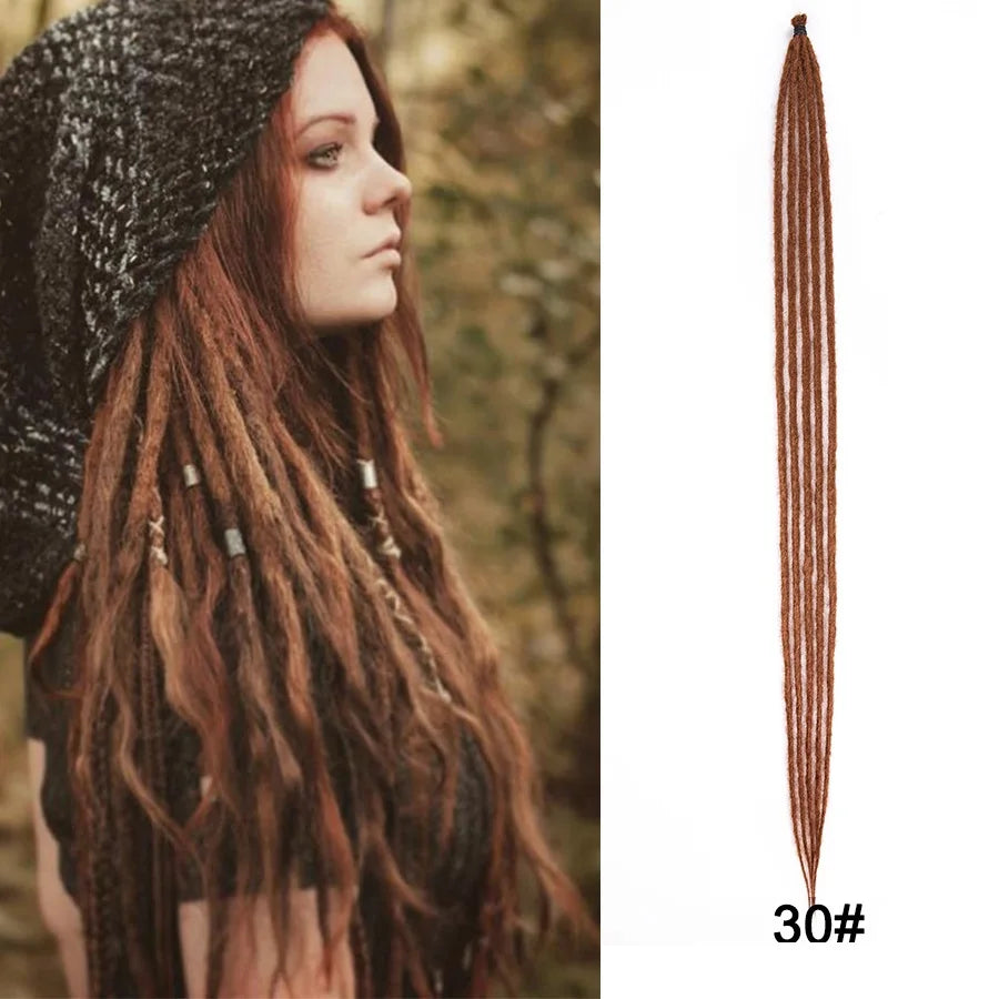 20"36Inch 5Strands Handmade Dreadlocks Extensions Ombre Synthetic Dreads Dreadlocks Twist Braiding Hair Reggae Dreads Braids 