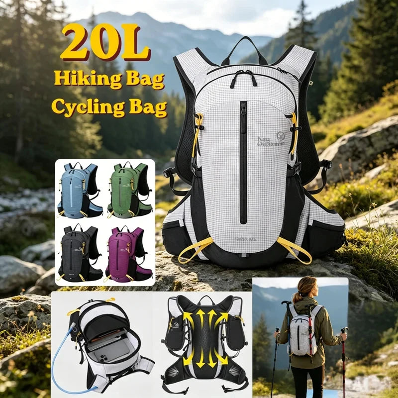 20L Hiking Cycling Backpack Lightweight  Waterproof Hydration Backpack Breathable Outdoor Sport Bag for Climbing Travel Hiking