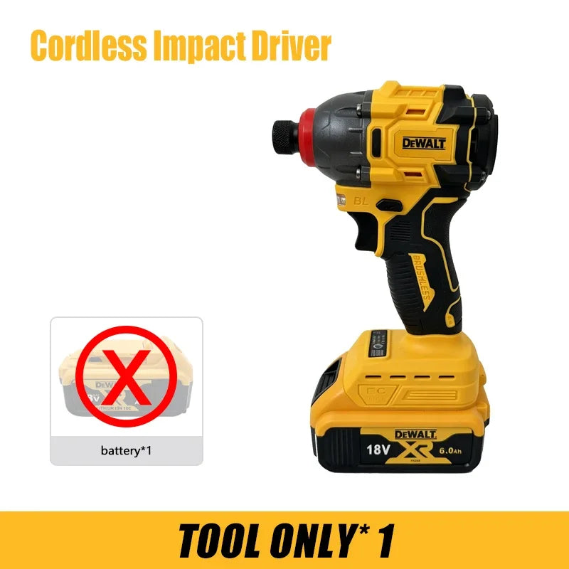 DEWALT Brushless Cordless Power Tools Kit Impact Driver Grease Gun Angle Grinder Blower Reciprocating Saw Bare Tool Only