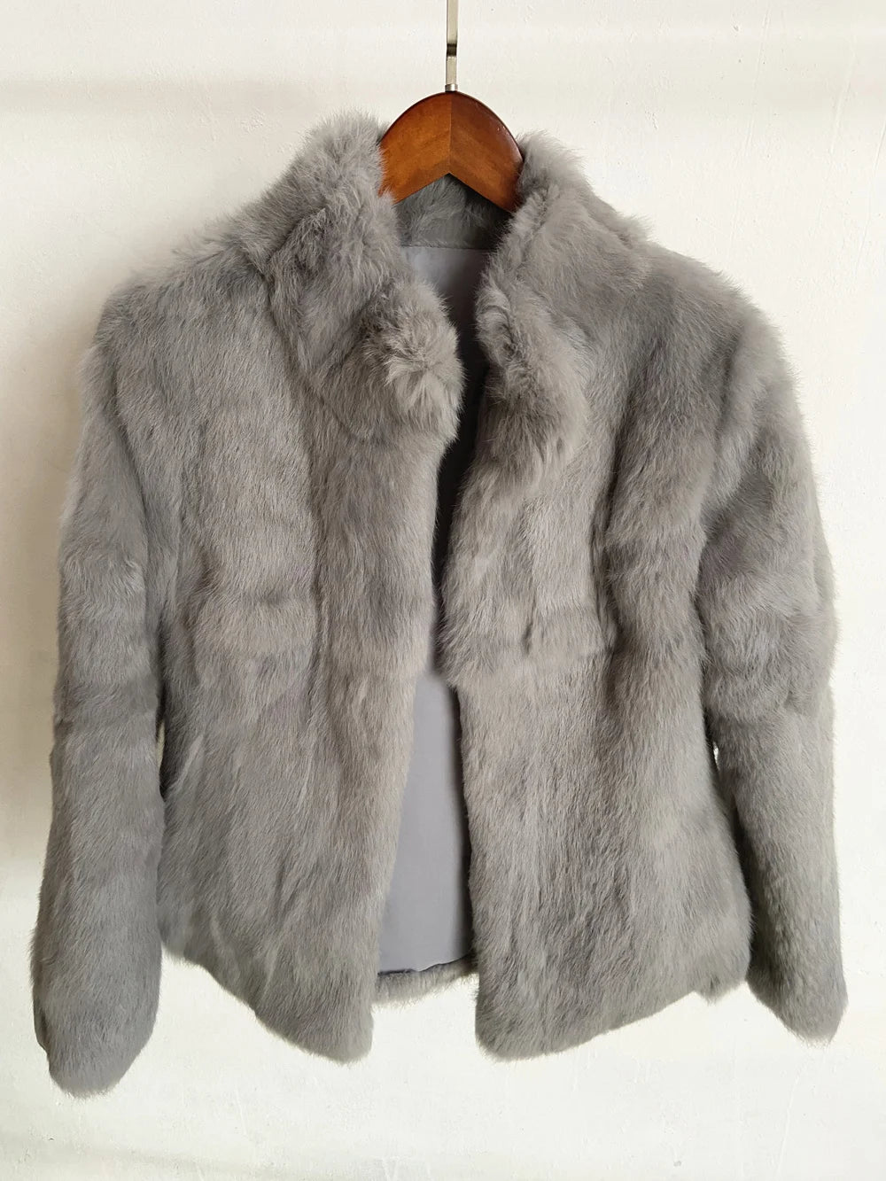 Natural Rabbit Fur Coat Women Winter Jacket Real Leather And Fur Bolero Women's Clothing Female Outerwears With 2025 Black Cold