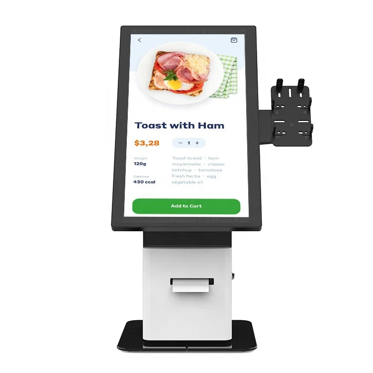 21.5inch Touchscreen Restaurants POS Terminal Ordering Desktop Self Kiosk Machine