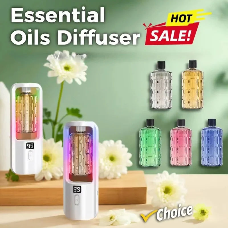 Wall-mounted Oil Aromatherapy Machine Air Purifying Automatic  Diffuser Toilet Deodorization Fragrance Humidifier Colorful Night