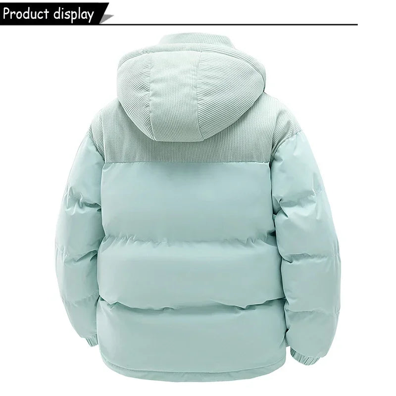 Winter Men Waterproof Windproof Casual Jacket Mens Puffer Hooded Fashion Jacket Man Outdoor Loose Thick Jacket Windbreaker Parka