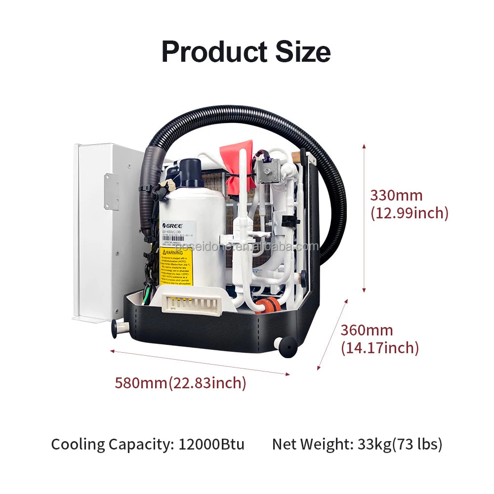 Easy Install 12000BTU Marine Chiller with Automatic Pump Insulated Pipes for Boat Use