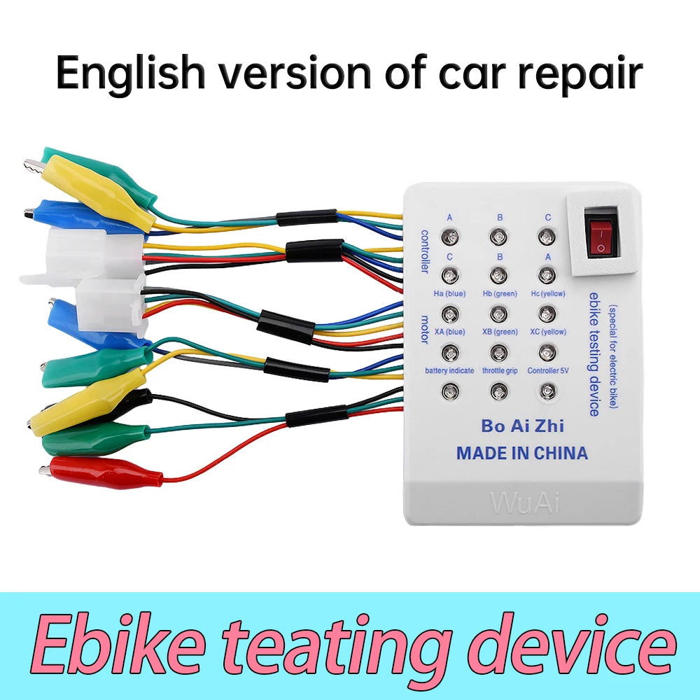 E-Bike Tester 24V 36V 48V 60V 72V E-Bike Brushless Motor Tester Scooter Brushless Car Motor Controller Tester for Motor Coil