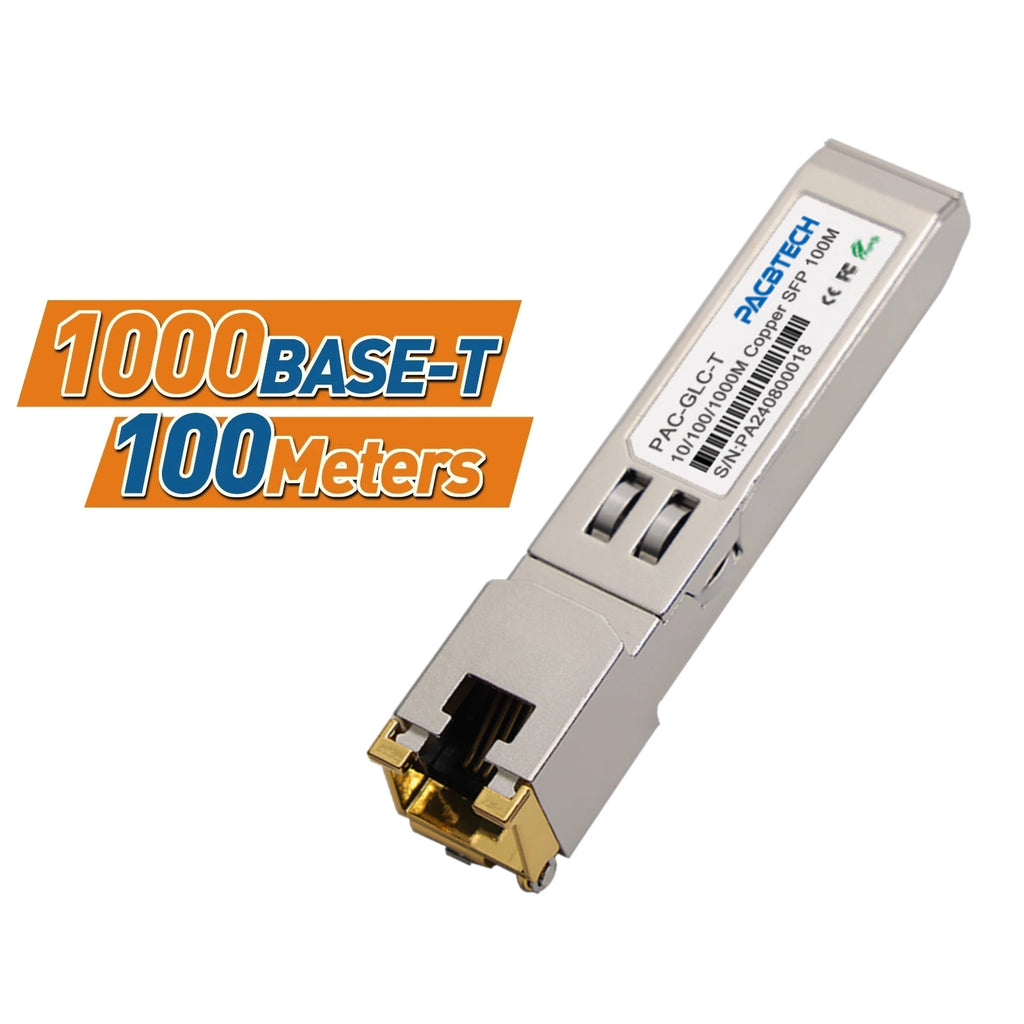 1.25G/2.5G/10G GBASE-T SFP+ Copper Module to RJ45, CAT6a-Auto-Negotiation Ethernet Module SFP+ Copper Cable Adapter-1PCS