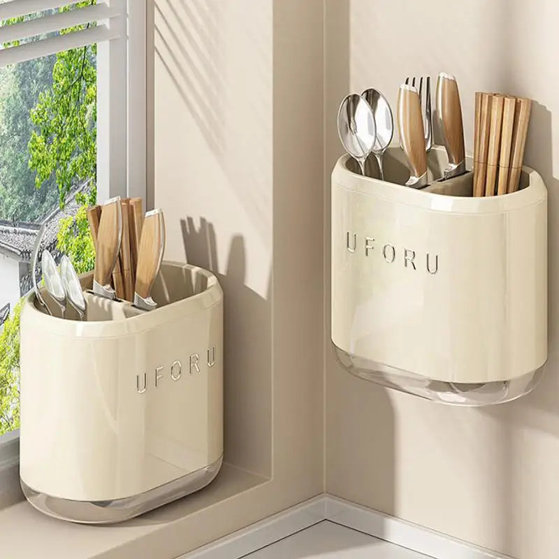 Kitchen Storage Box,Wall Space Utilization For Living Room. Wall-Mounted Chopstick Holder,Utensil Rack,Kitchenware Organizer,