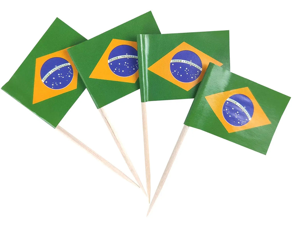 100 Pcs 10 Countries Toothpick Flags, Mini Flag Cupcake Toppers,Different Countries Flags Cocktail Picks for Party Decorations