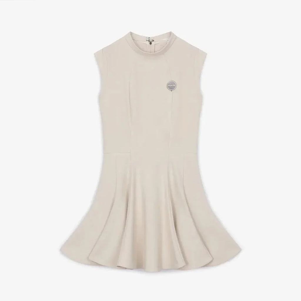 Women Golf Dress Summer Sleeveless Black Sports Dresses Outdoor Slim Fit Sexy Beige Black Outfit Women Clothing