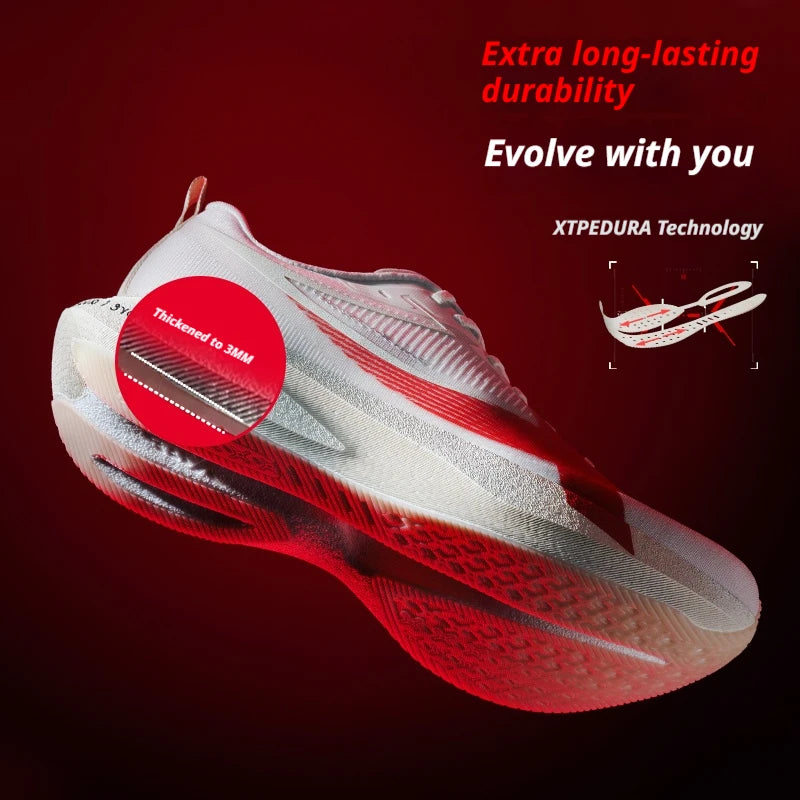 XTEP 2000km PRO Men's Running Sneakers 2026 Spring Cushioned Stability Comfort Lightweight Male Sports shoes 874219110026