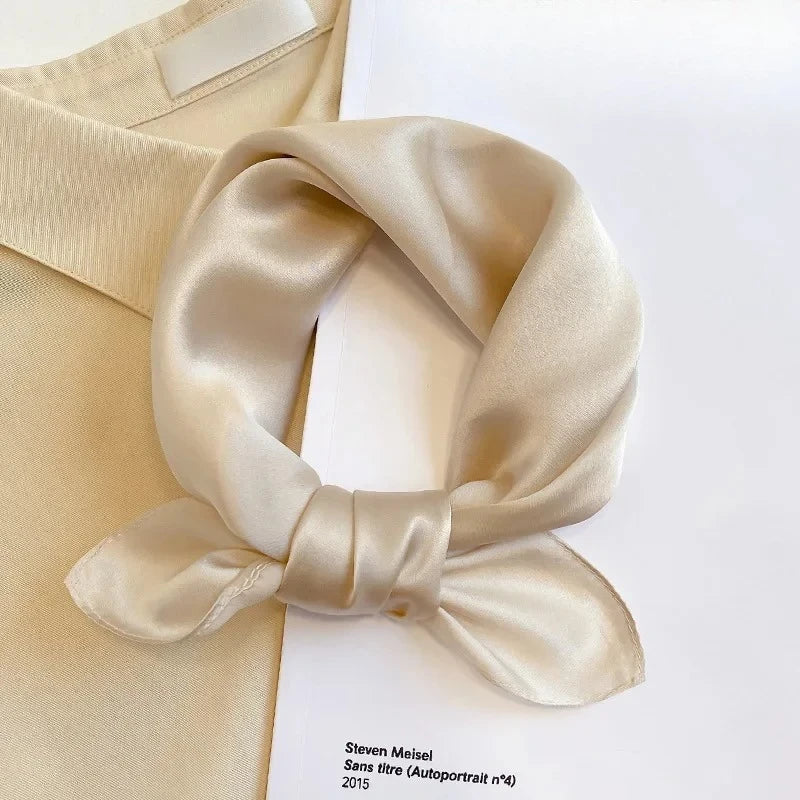 Nature Silk Neck Scarves Lady Foulard Lovely Strawberry Print 100% Real Silk Square Scarf for Women Bag Ribbon Hairband Kerchief