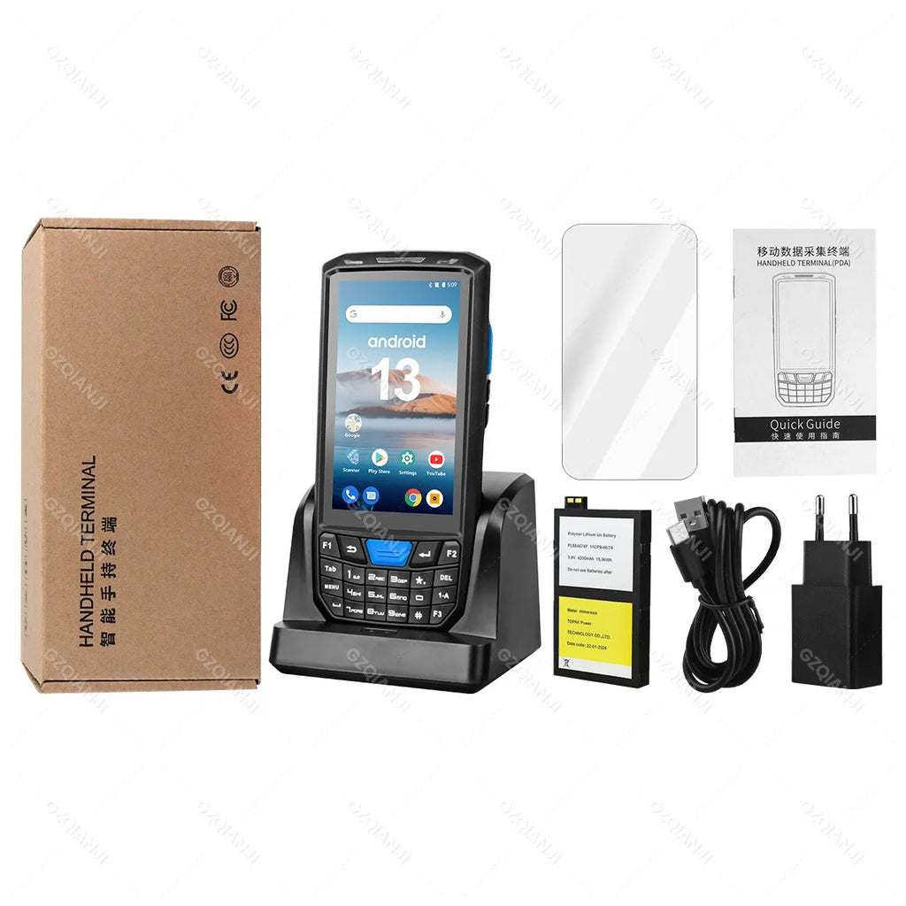 PDA Android Handheld Terminal Honeywell Barcode Scanner 1D 2D QR Portable Data Collector Terminal Device with WIFI 4G NFC