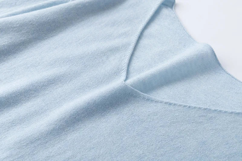 SuyaDream, Women Wool Pullovers, 5%Cashmere 92%Wool, Soft Cozy Sweaters, 2025 Fall Winter Basic Solid Knit Top