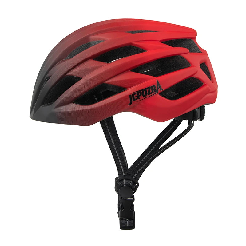JEPOZRA Cycling Helmet Man Women LED Light Helmet Road Mountain Bike Helmet Bicycle Helmet Rechargeable Brim Design Helmet