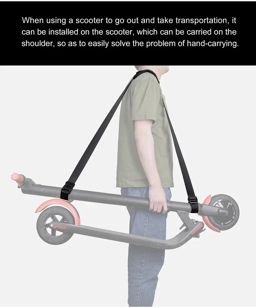 Rhinowalk Adjustable Scooter Riders Single Straps Portable Hand Carrying Shoulder Strap for Scooter Folding E-bike Skateboard