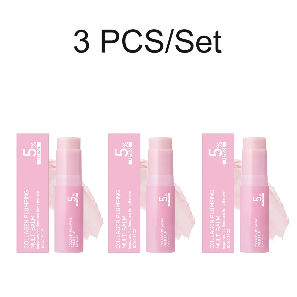 PDRN Pink Collagen Multi Balm Stick 5% Volume Stick Set Moisturizing Firming Fine Lines Brightening Portable Skincare Stick