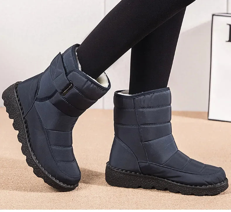 Women Boots 2024 Winter Shoes Woman Waterproof Snow Boots Winter Warm Fur Botas Mujer Korea Style Black Ankle Boots For Women