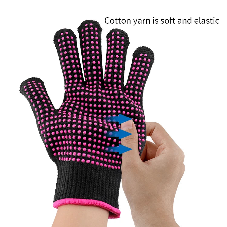 Heat-insulating Anti Slip Gloves Double-sided Bead Gloves Hairdressing Tools Curling Irons Straighteners Anti Scalding