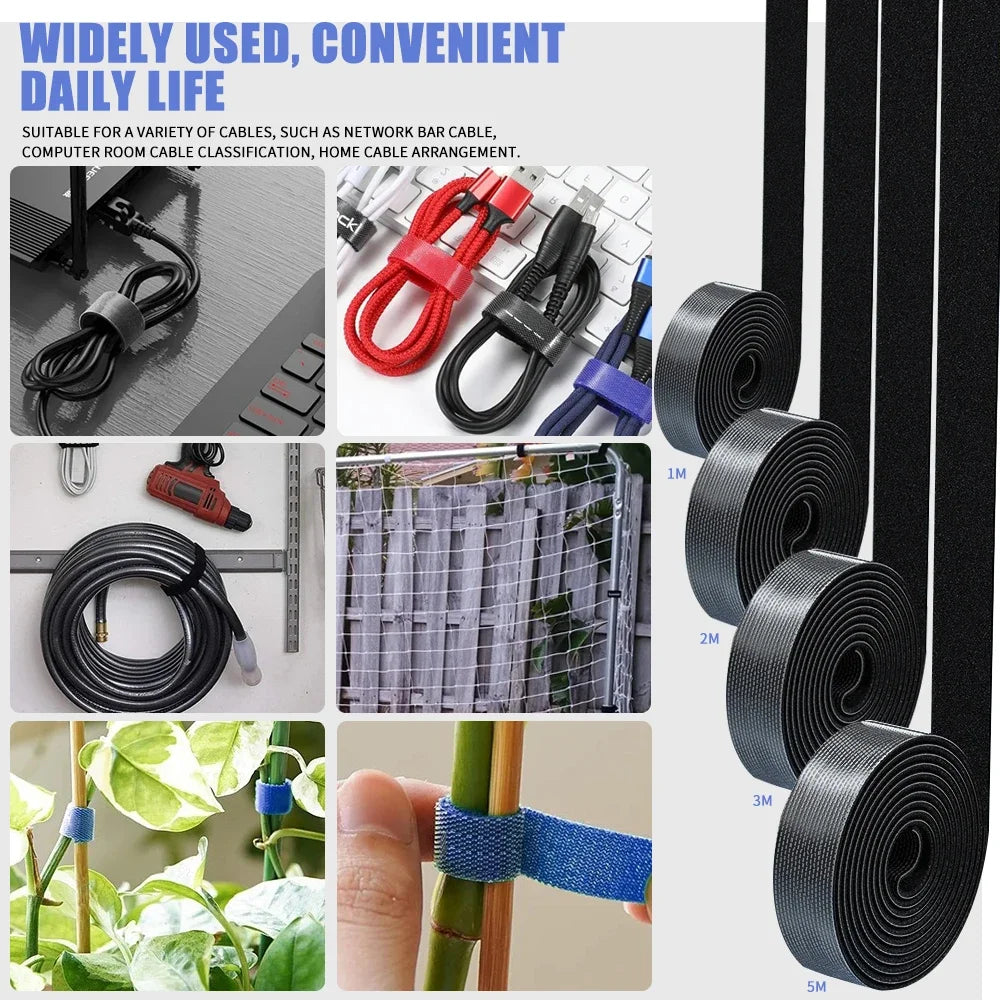 Nylon Magic Cable Organizer Winder Management Free Cut Ties Mouse earphone Cord Charge Cable Data Line Protector Tie Magic Tape