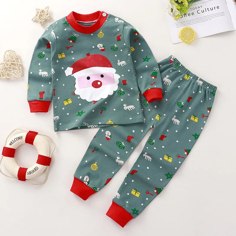 Spring Autumn Children's Clothing Sets Cartoon Sleepwear Clothes Kids Pajamas Set Baby Girls Cotton Pyjamas