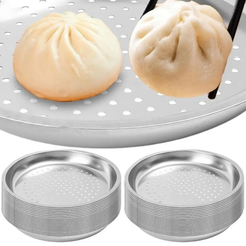 New 28/30/32/34cm Durable Dumplings Fish Steaming Tray Cooking Gadgets Thickened Steamer Stainless Steel Kitchen Wok