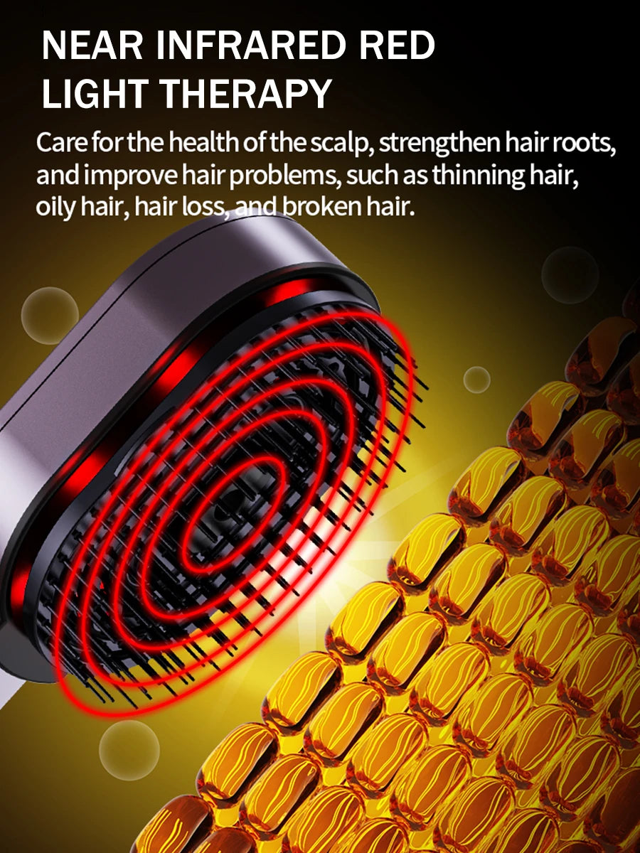 4in1 NIR Photon Hair Comb Massager Essential Hair Oil Spray Capsule Included Head Spa Relaxation Treatment Plasma Massage Comb