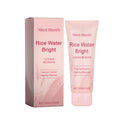 Rice Water Face Cleanser Remove Dirt Purifying Pores Fading Spots Oil Control Soft Brightening Moisturizing Foaming Facial Wash