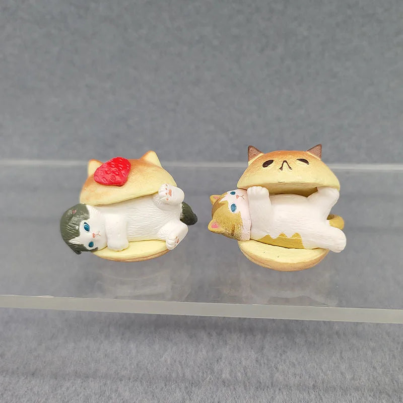 Mofusand Burger Cat Series Blind Box Cute Heal Animal Diy Desktop Ornament Model Toys Mystery Box Surprise Peripheral Fun Gifts